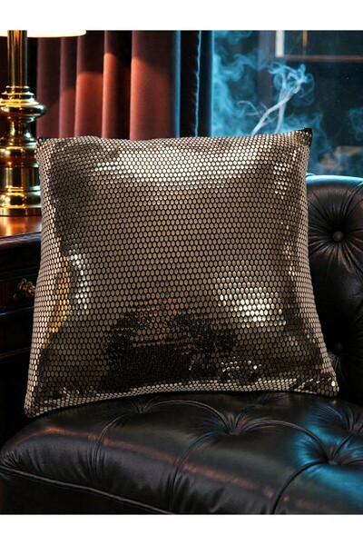 Framgan Altın Yılan Derisi Desenli Lüks Kırlent