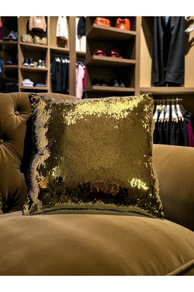 Framgan Altın Yılan Derisi Desenli Lüks Kırlent