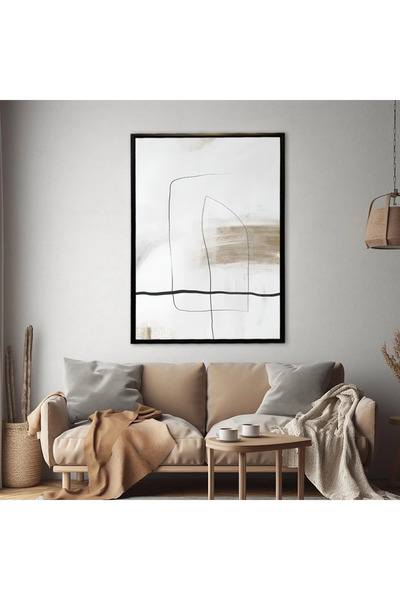 designadv لوحة تجريديه كانفس بسيطة - إيطار ابيض