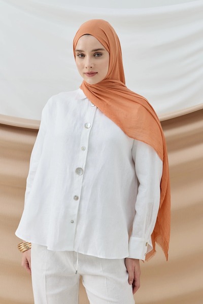Modakaşmir Aya Series Shawl-Peach
