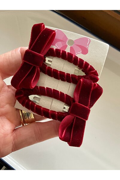 MADE BY PERİ Snap Buckle with Bow Detail Covered in Velvet Ribbon