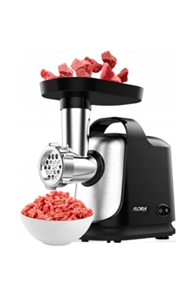 Floria ZLN 7965 Meat Grinder – 1300 W, 2 sieves, reverse function, stainless steel blade, black