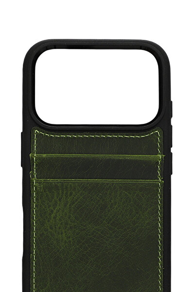 PiyasaSepeti Premium Leather Case with Retro Card Holder iPhone 17 Pro Retro ...