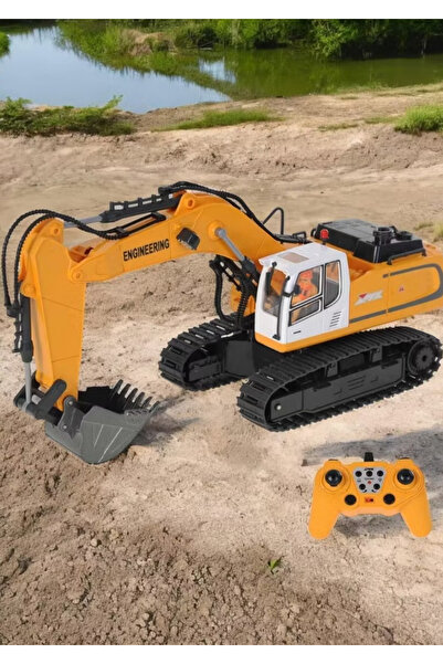 Boratila Toys 1:18 2.4Ghz 11 Kanal Işıklı Full Fonksiyon Buharlı Sesli Metal Kepçe İş Makinası