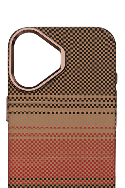 PiyasaSepeti حافظة بيكسل ويف لهاتف آيفون 17 بلون اللهب الرملي