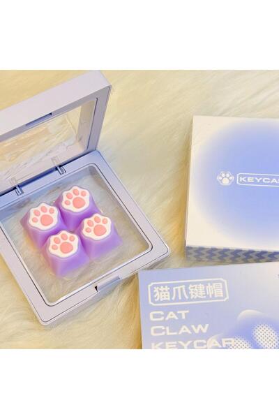 silabor Çok Renkli PBT Tuş Takımı Mekanik Klavye Cat Keycaps