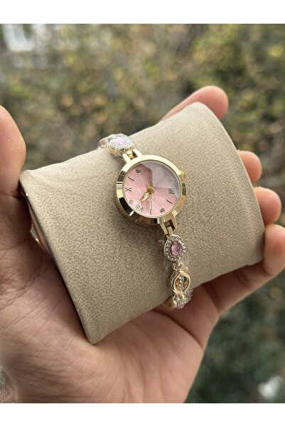 Tulpar Special Design Stone Cord Luxury Crystal Glass Women's Wristwatch