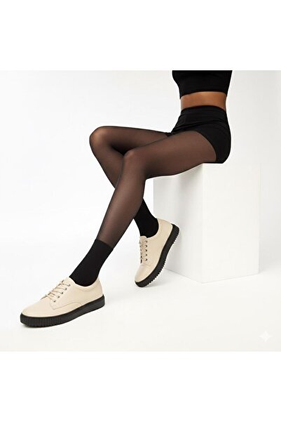 DÜVEN 40 Denier Black Color Boot Pantyhose