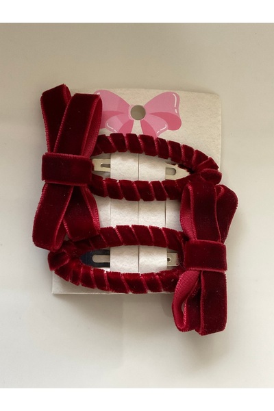 MADE BY PERİ Snap Buckle with Bow Detail Covered in Velvet Ribbon