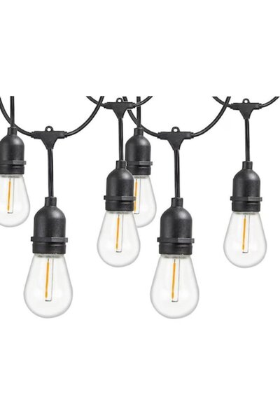 WTO Garden light garland, WTO®, 20 bulbs, 2 W, 20 m, IP44, interconnectable, warm light