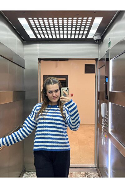 youknitwear you Angora Striped Sweater