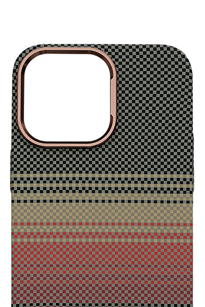 PiyasaSepeti Pixel Weave Case iPhone 15 Pro Max Steppe Alacasy