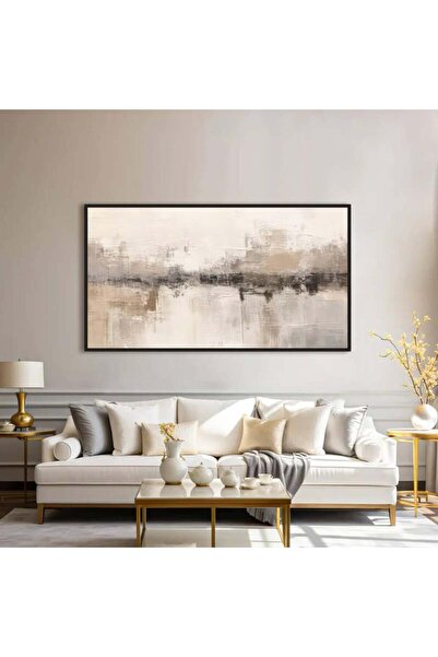 designadv لوحات جدارية قماشية فن تجريدي - إيطار أسود