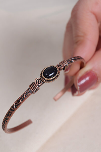 Süspüs Accessories Star Stone Oval Pure Copper Authentic Thin Bracelet