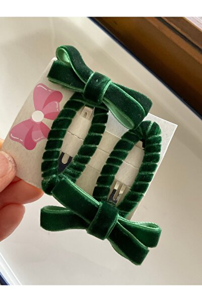 MADE BY PERİ مشبك مزين بشريط مخملي وتفاصيل فيونكة