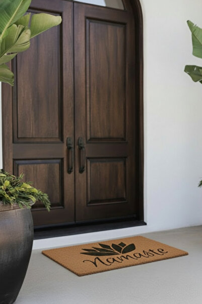 Etnik Dekor Namaste Written Digital Print Doormat