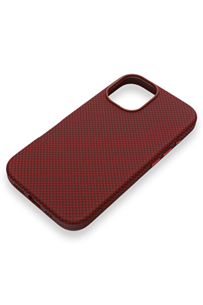 PiyasaSepeti Carbon Weave Magsafe iPhone 17 Magma Red