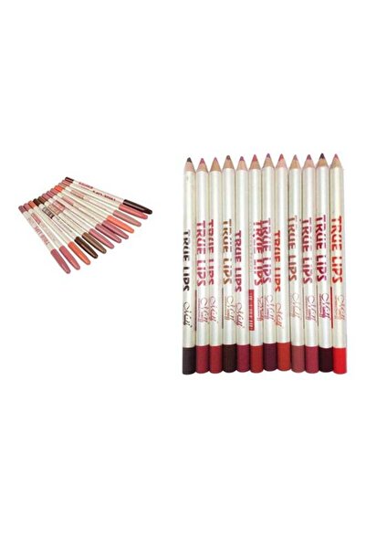 MeNow مجموعة أقلام تحديد الشفاه ترو ليبس، 12 قطعة، متعددة الألوان
