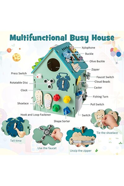 Other Montessori Educational Toy for Kids – Wooden Activity House