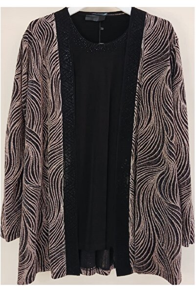 N.Y.YILDIZ Star Plus Size Silvery Stone Double Blazer Jacket Stretchy 1St Class Sandy Mother Special Shawl Collar Stone Suit