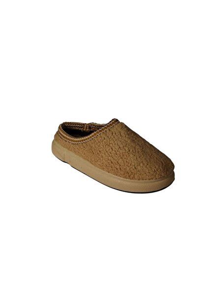 Yaz Kış Ayakkabı Yazkiş Women's Camel Fleece Winter House Slippers