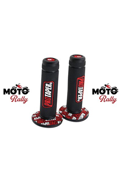 MR MotoRally Mondial Drift L Protaper Yumuşak Slikon Siyah Kırmızı Elcik Takı...