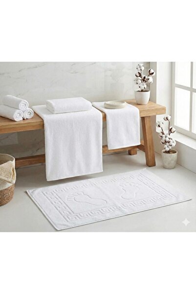 SHAL HOME Σετ πετσετών ξενοδοχείου 4 τεμαχίων από 100% βαμβάκι