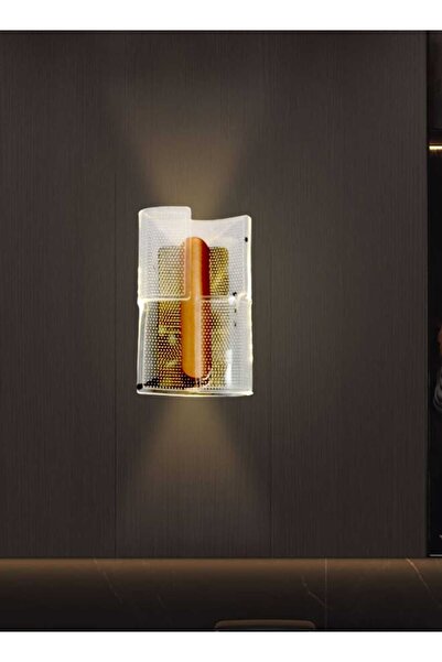 best power Wall Sconce 7234-W LED Luxury Gold Finish with Woven Shade - 3-Level Adjustable Lighting