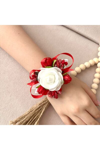 Anya-Events Lace Wedding Bracelet with Red Accessories