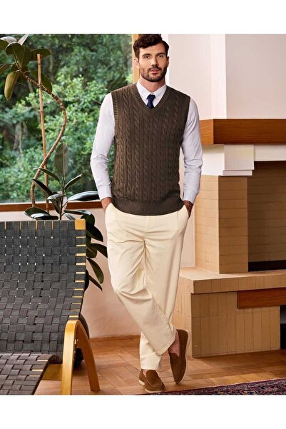 youknitwear you Reyes 100% Cotton V Neck Men's Knitwear Sweater