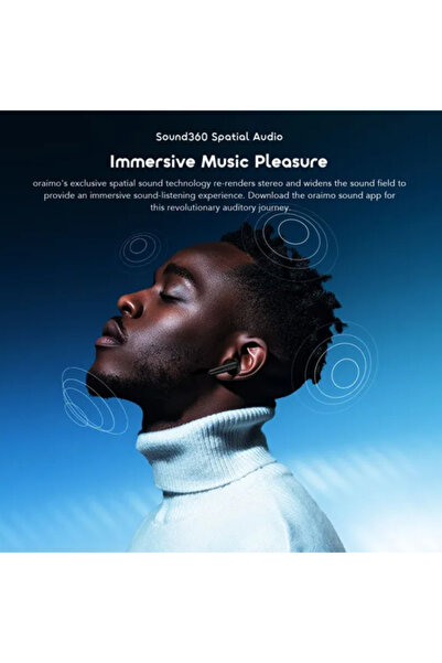 oraimo Wireless Earbuds Space Buds New Plus with Active Noise Cancellation - Black