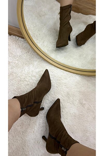 STEELSHOES Kahve süet streç bot