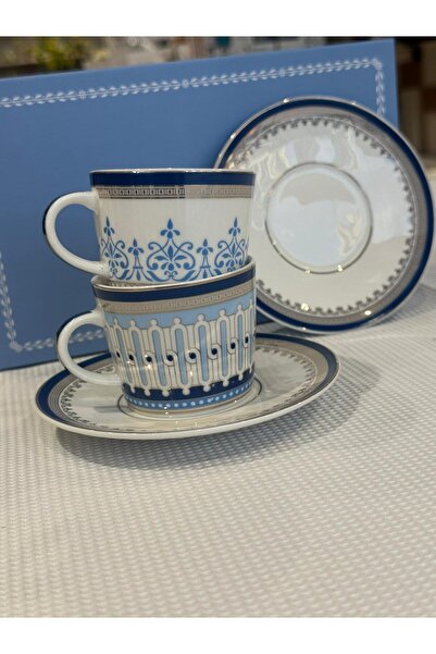 Mikasa Moor Blue Harmony 2-Piece Coffee Cup Set 90 Cc