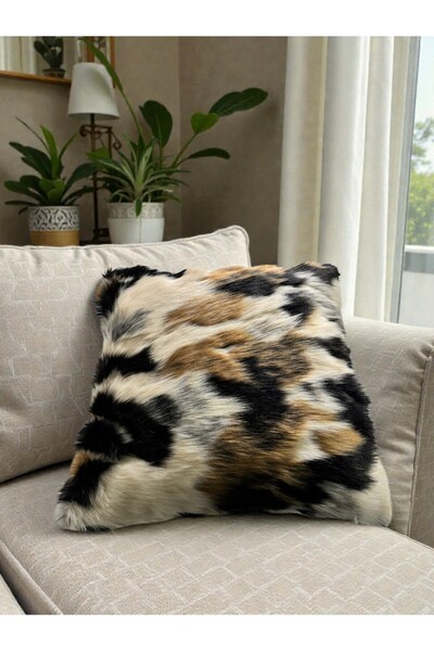 Framgan Fur Patterned Luxury Decorative Throw Pillow