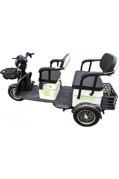 Flippy Electric Tricycle V6, Saige, No License, Two Seats, 1800W Motor, 60km Range, Coffee White