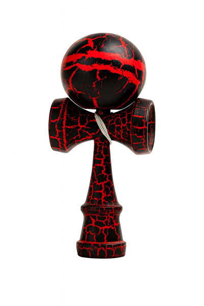 SELLER HOME Професионална дървена кендама - Дизайн  "Крак " черно с червено