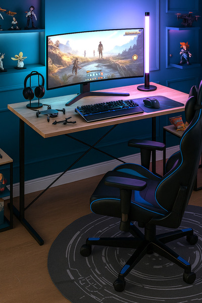 PEKA Profesyonel Oyuncu Masası Bilgisayar Masası Gamer Çalışma Masası - 90*45...