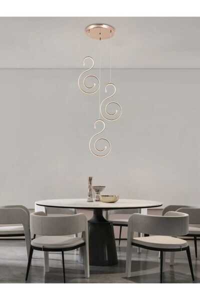 best power Modern LED Chandelier 3-Light 7144-3 – 3 Lighting Levels, 60W, 100cm Adjustable Length