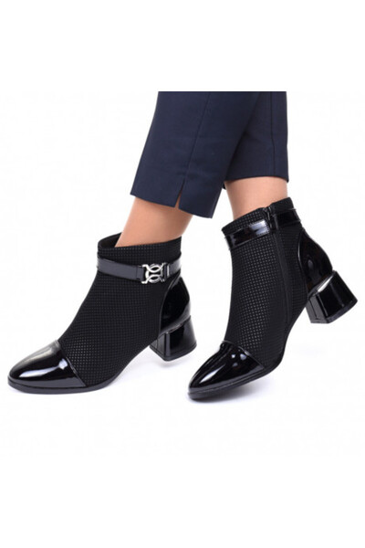Pimenta black -leather ankle boots