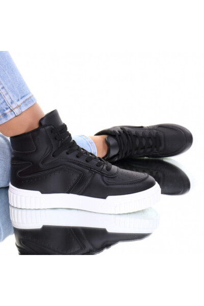 Callia black leather sneakers