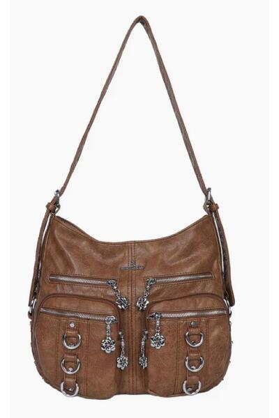 Guja 25Yg582 Women's Multi-Compartment Soft Leather Bag