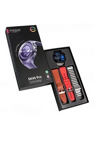 KALOBEE SK45 Pro Smartwatch with 1.53-inch Round AMOLED Display, 3 Pairs of Straps, and Wireless Charging