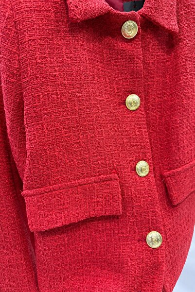 Suziş Дамско късо яке с подплата от туид с мотив на нар 4S004