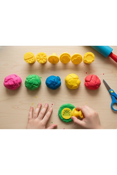 Plywoody Toys and More Çocuk Oyun Hamuru Mühür Baskı Seti 6'lı