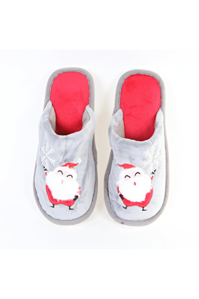 Ramiz Gray Santa Claus House Slippers