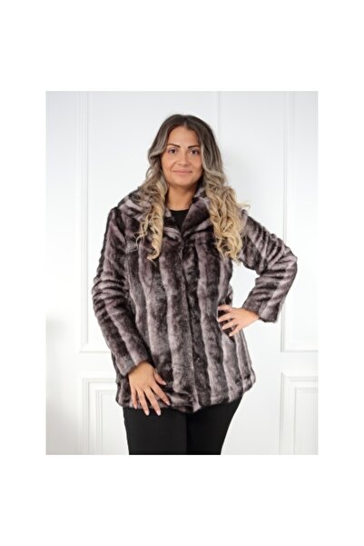 Auren gray faux fur coat