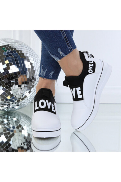 Kiki White platform sneakers