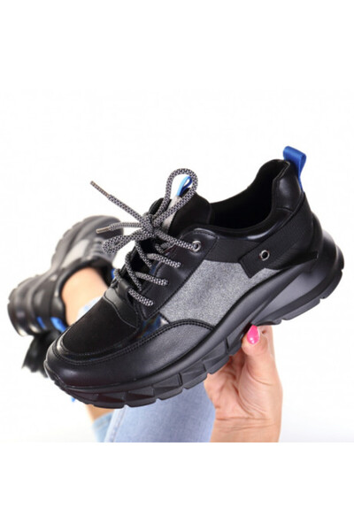 georgina Black -Leather Sneakers