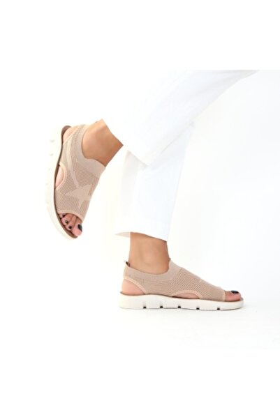 Rana beige comfortable sandals, low sole