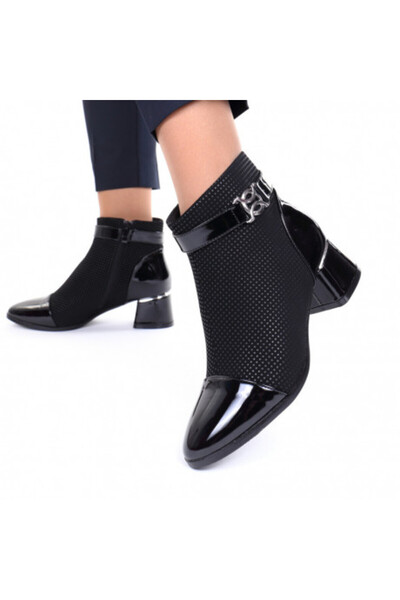 Pimenta black -leather ankle boots
